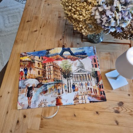 Buchhülle, Motivstoff im einzigartigen "Stoffi-Design", Paris ART